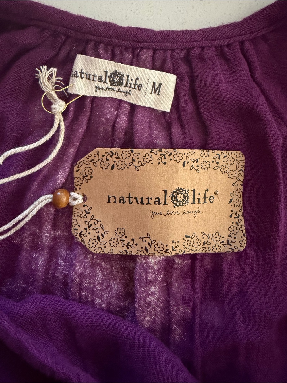 Natural Life Boho Gauzy Cotton Tank Midi Dress Size Medium NWT - Picture 5 of 7